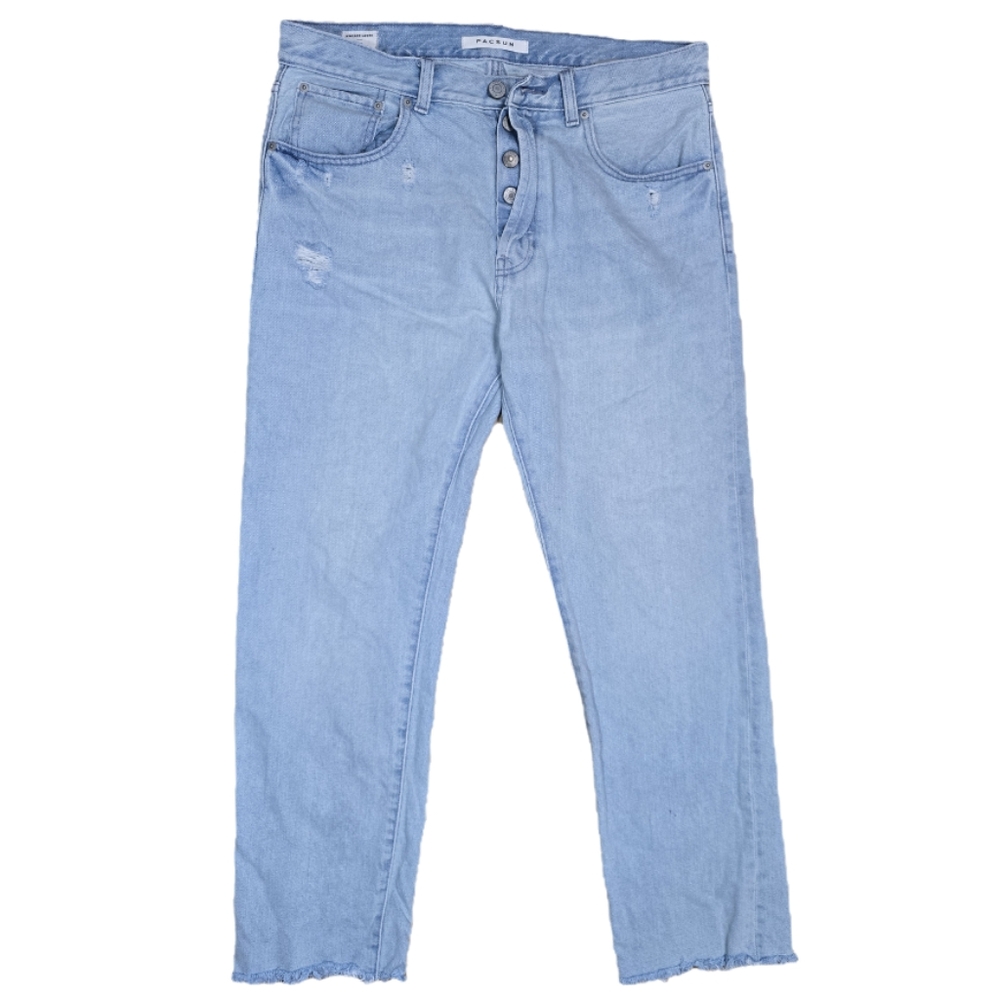 PacSun Men's Sky Blue Stright‎ Vintage Loose Jeans Size 32 100% Cotton